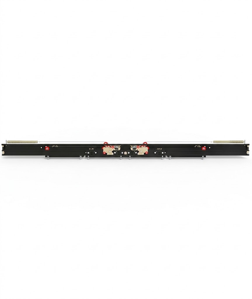 4 PANEL CENTRAL DOUBLE MOTORIZED FLOOR DOOR