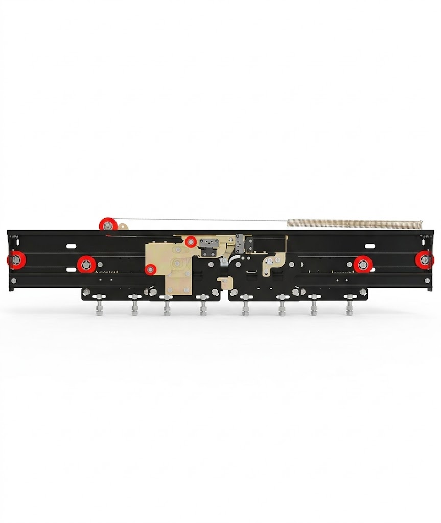 4 PANEL CENTRAL SINGLE-MOTOR FLOOR DOOR